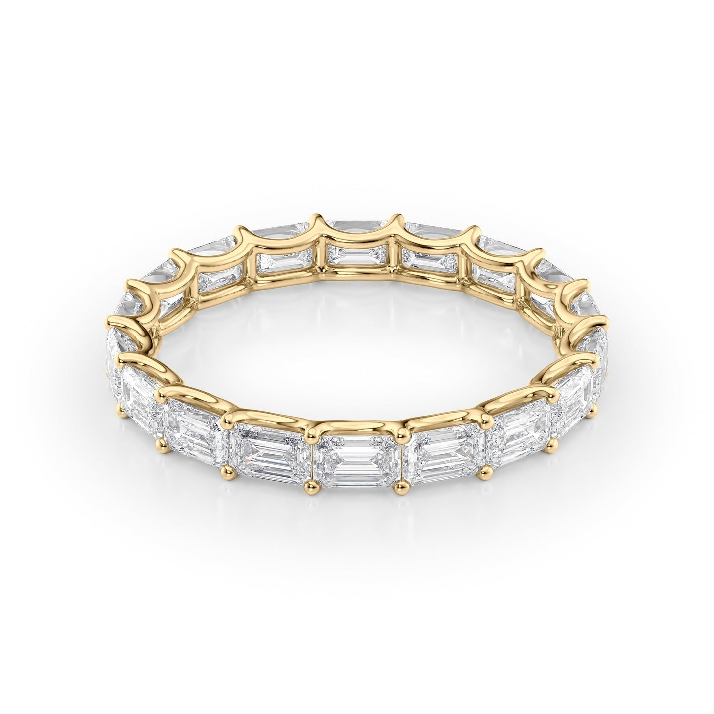 2.5ct Zina Emerald Cut Moissanite Ring - Gold