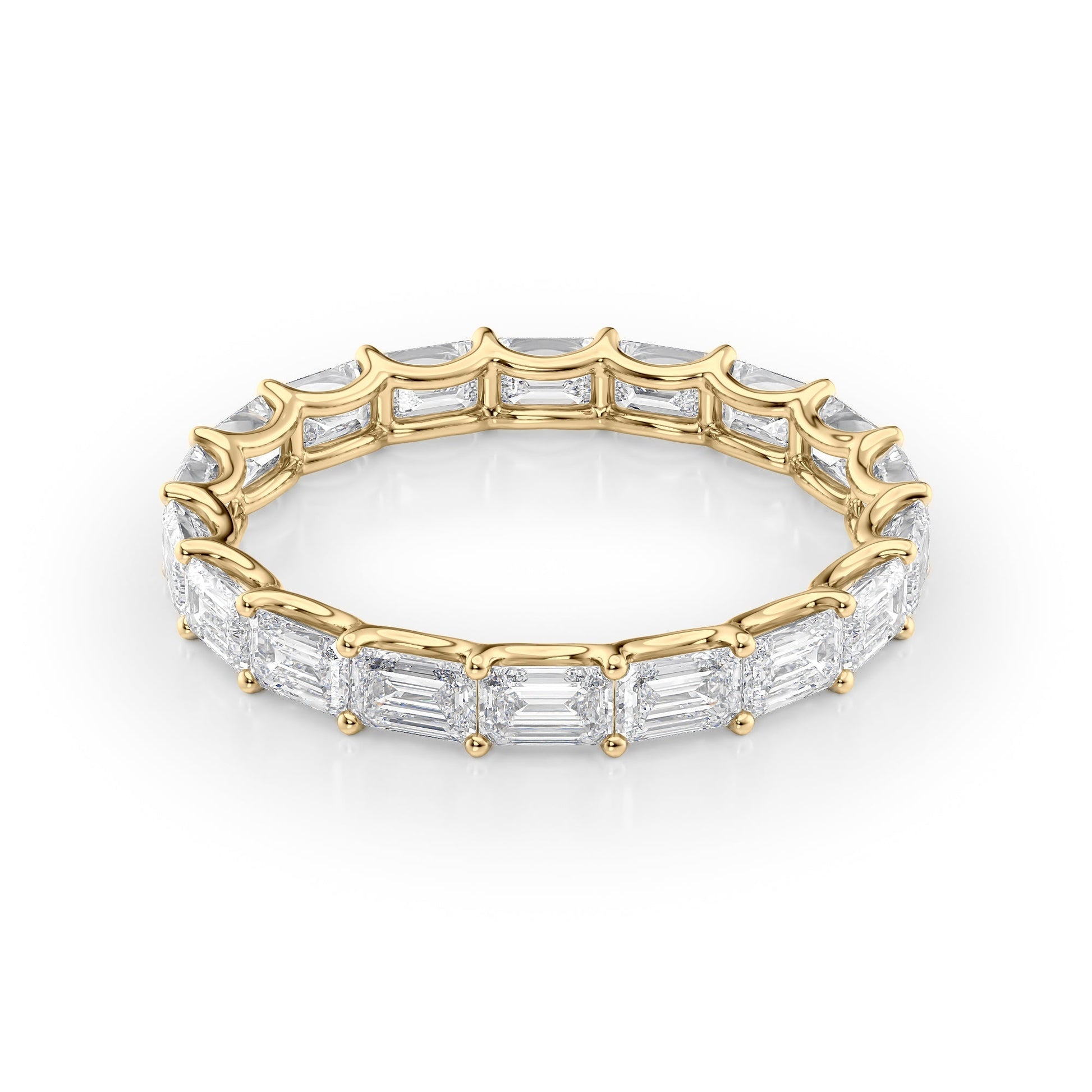 2.5ct Zina Emerald Cut Moissanite Ring - Gold