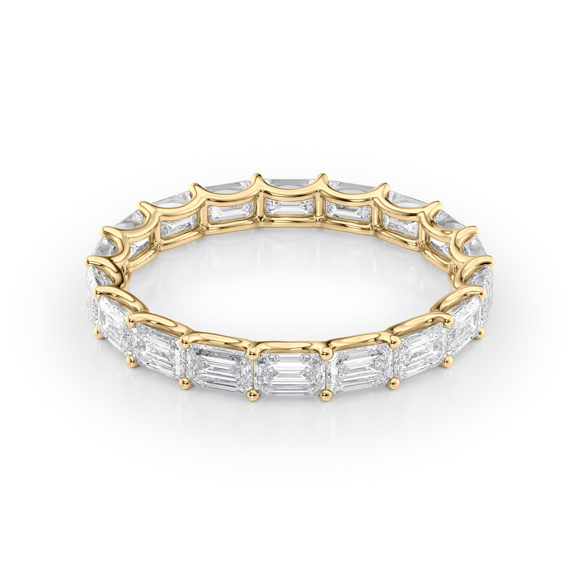 2.5ct Zina Emerald Cut Moissanite Ring - Gold