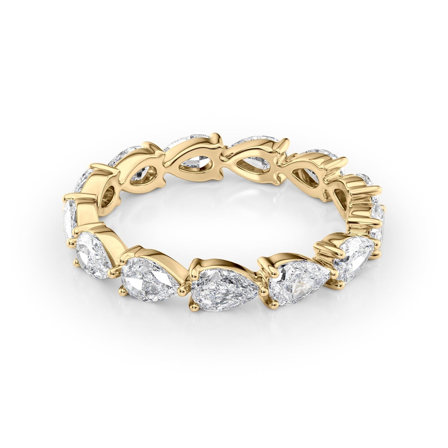 2ct Finna Pear Cut Moissanite Ring - Gold