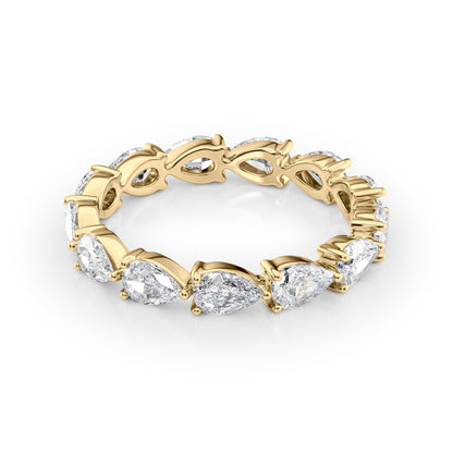 2ct Finna Pear Cut Moissanite Ring - Gold