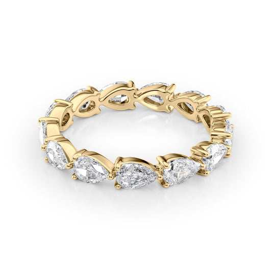 2ct Finna Pear Cut Moissanite Ring - Gold