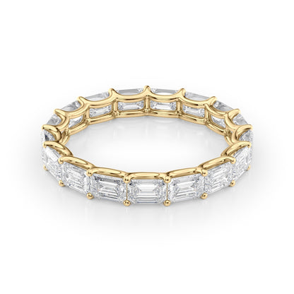 3.5ct Cleodora Emerald Cut Moissanite Ring - Gold
