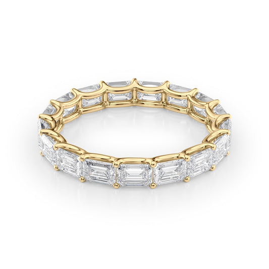 3.5ct Cleodora Emerald Cut Moissanite Ring - Gold