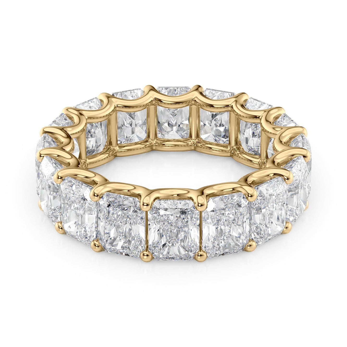 8ct Yara Round Cut Moissanite Ring - Gold
