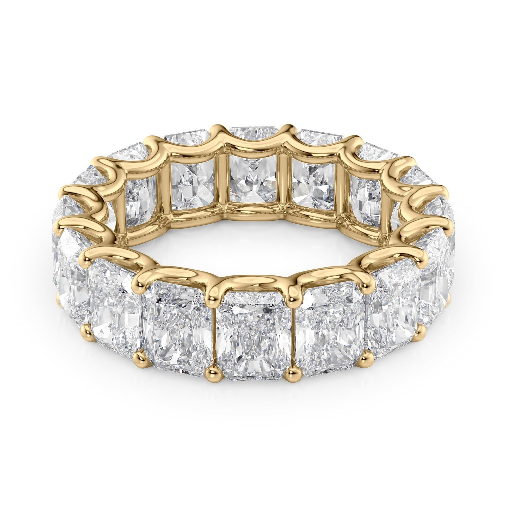 8ct Yara Round Cut Moissanite Ring - Gold