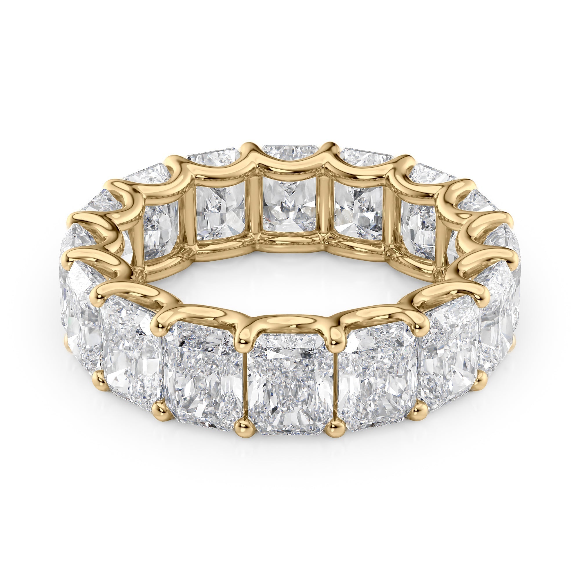 8ct Yara Round Cut Moissanite Ring - Gold