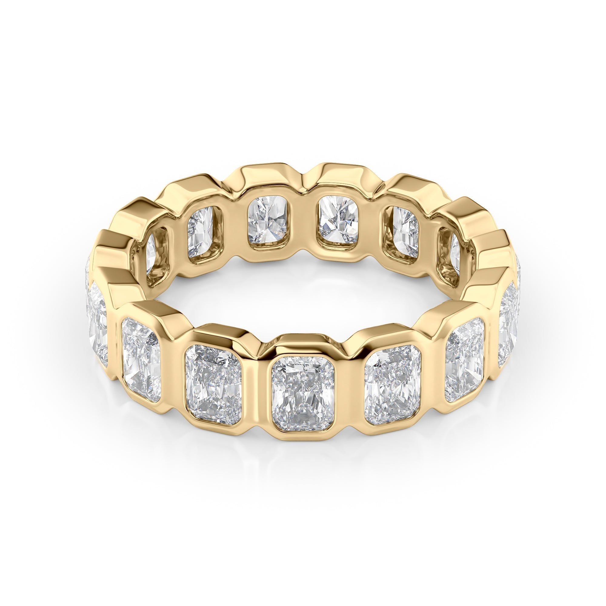 3ct Aglaia Round Cut Moissanite Ring - Gold