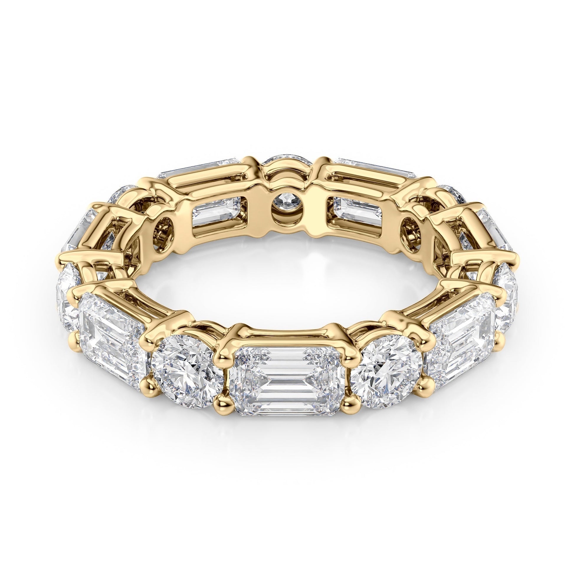 5ct Faida Round Cut Moissanite Ring - Gold