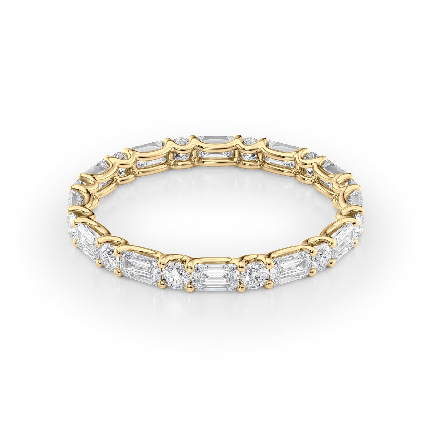 1.5ct Elasa Round Cut Moissanite Ring - Gold