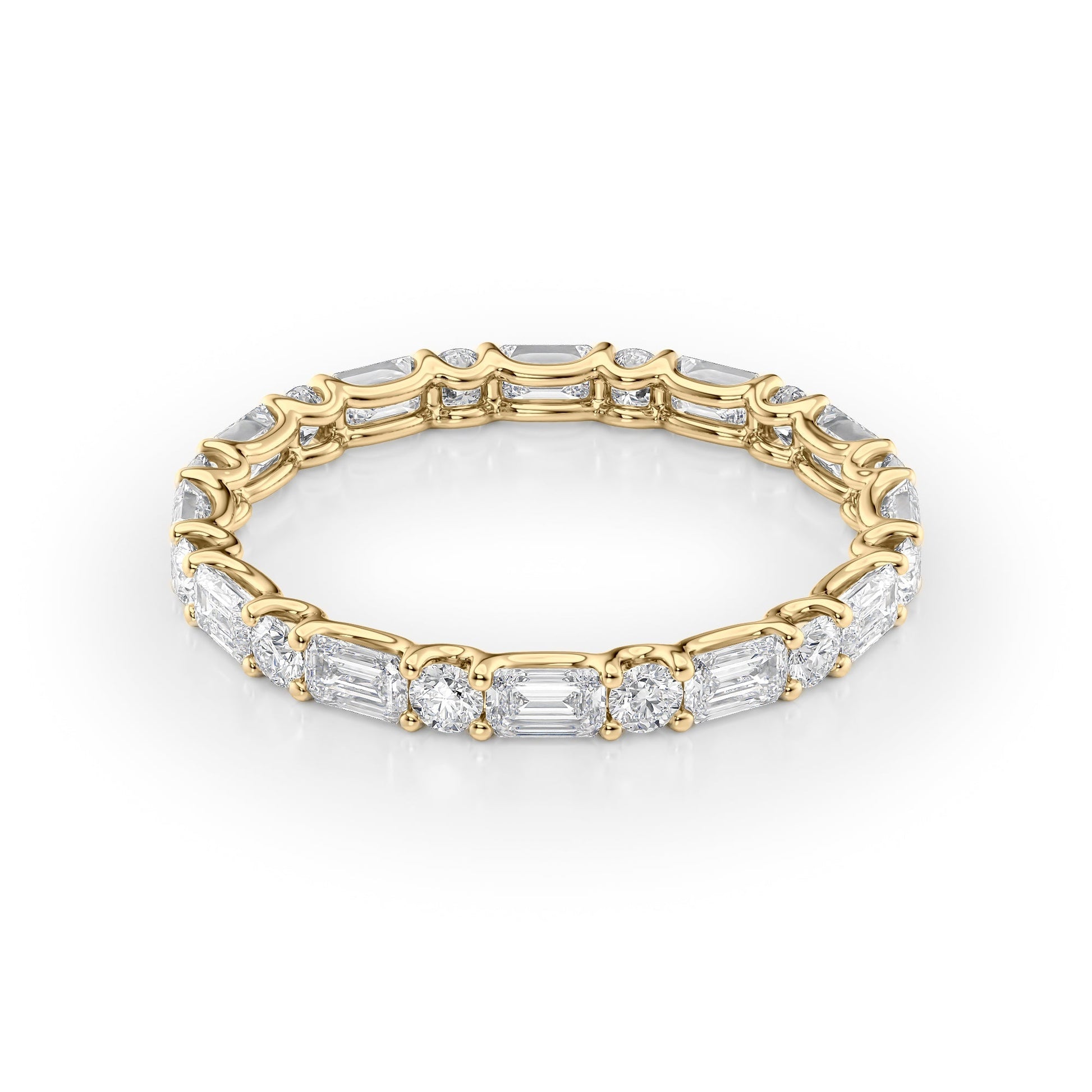 1.5ct Elasa Round Cut Moissanite Ring - Gold