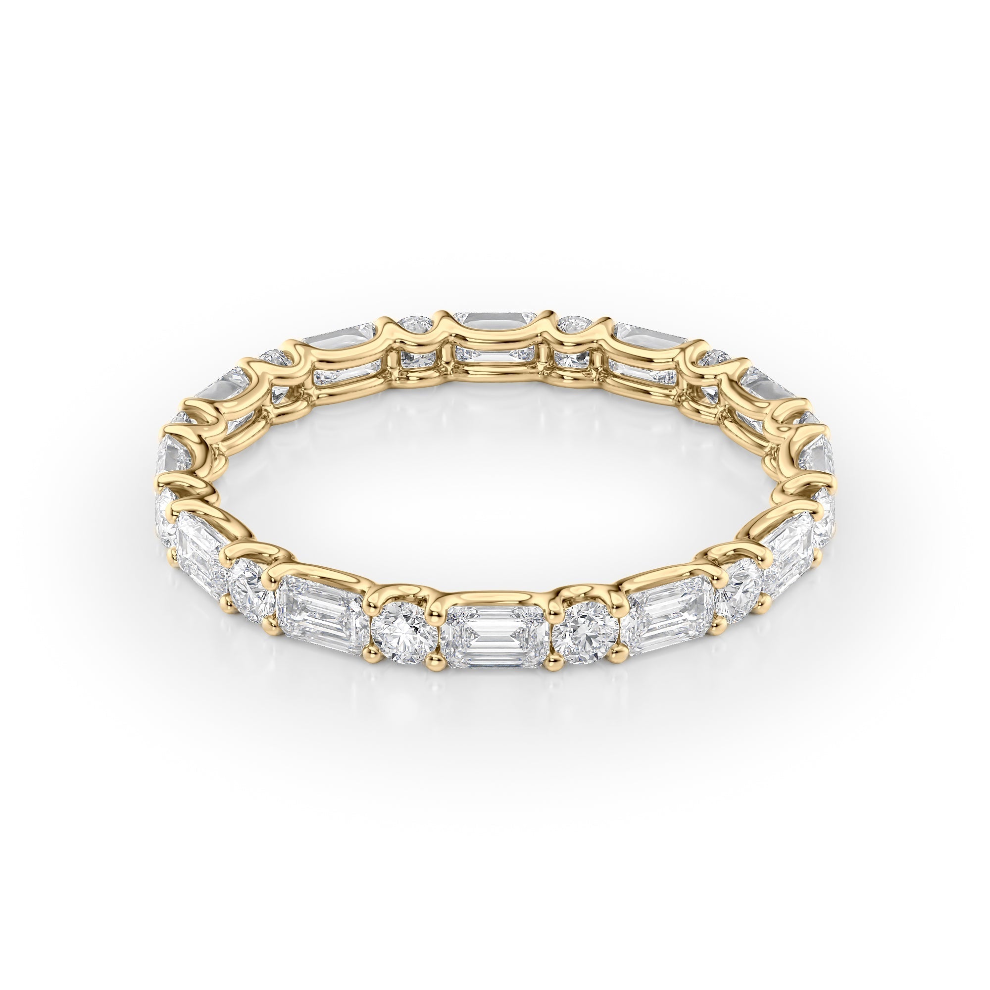 1.5ct Elasa Round Cut Moissanite Ring - Gold