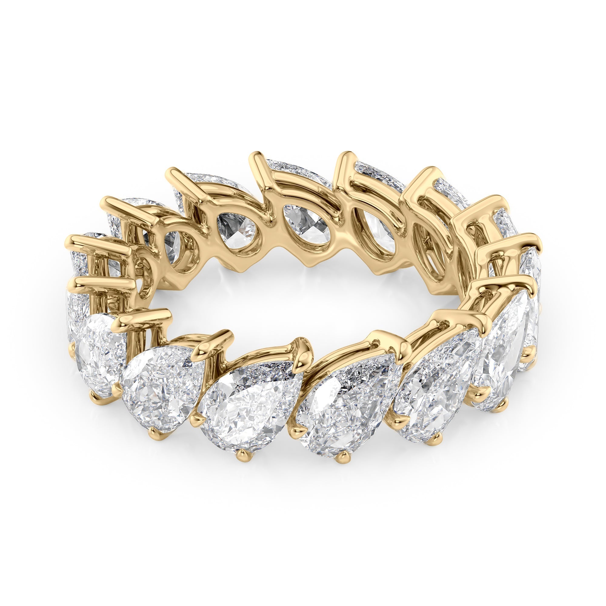 4.5ct Calinda Pear Cut Moissanite Ring - Gold