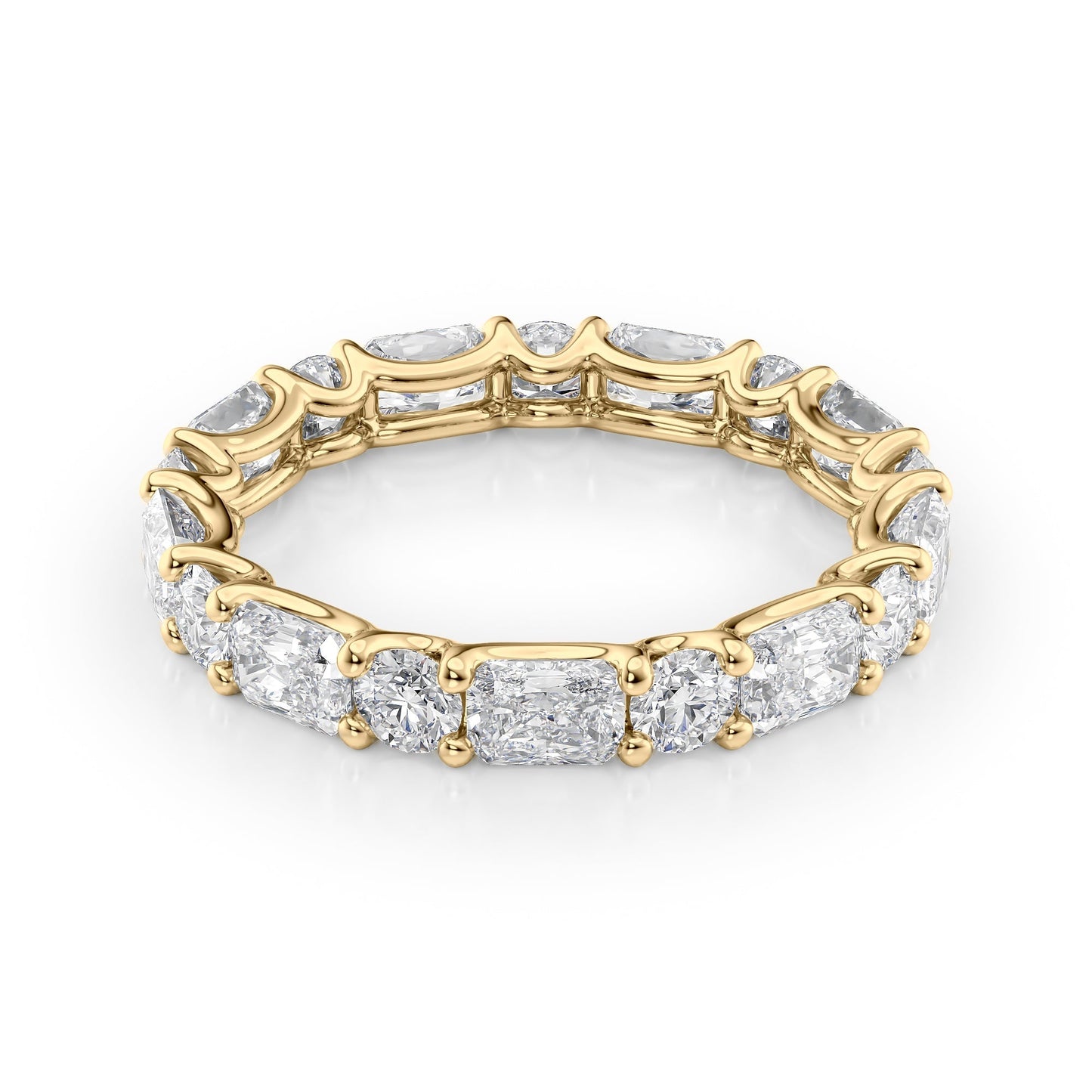 2.8ct Odessa Round Cut Moissanite Ring - Gold