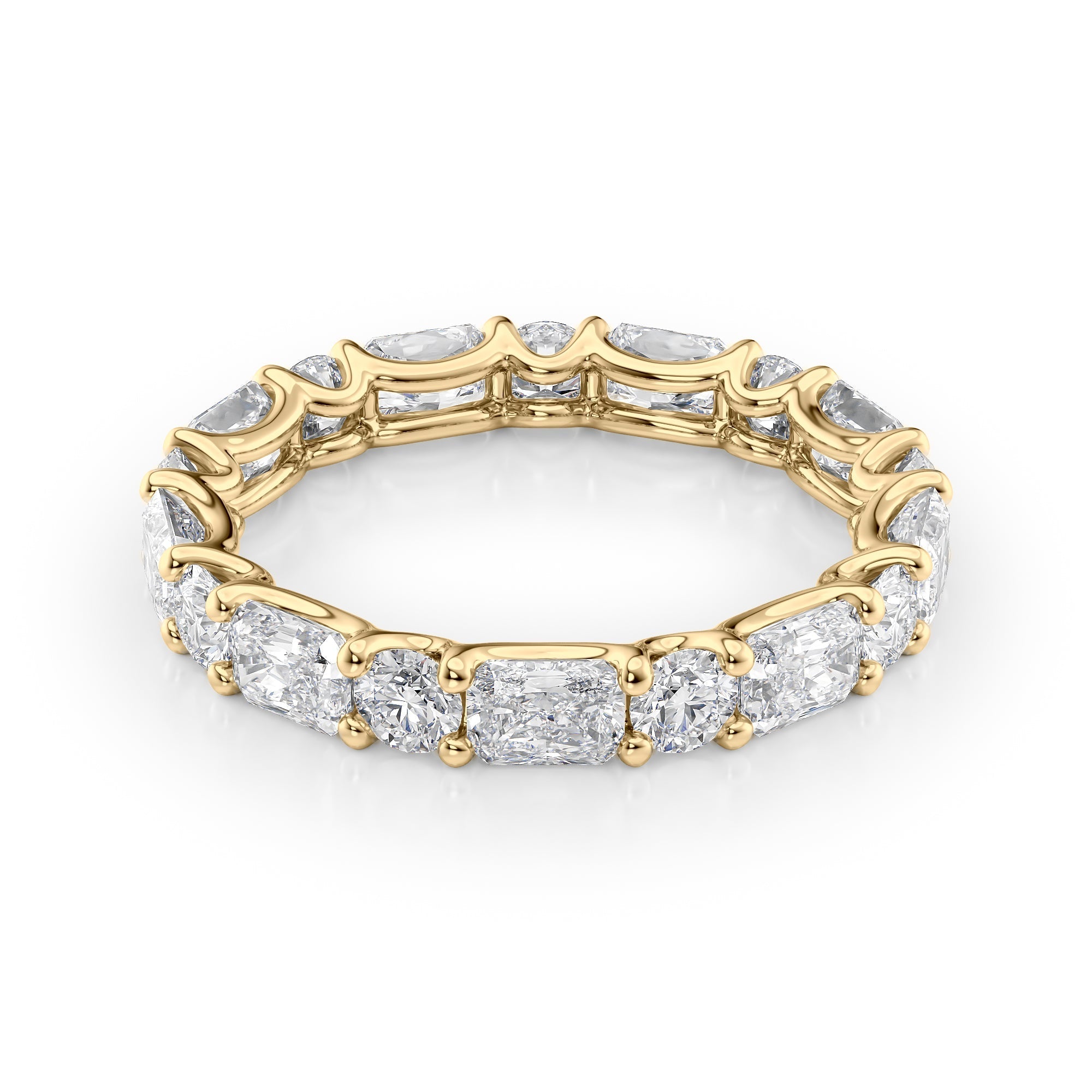 2.8ct Odessa Round Cut Moissanite Ring - Gold
