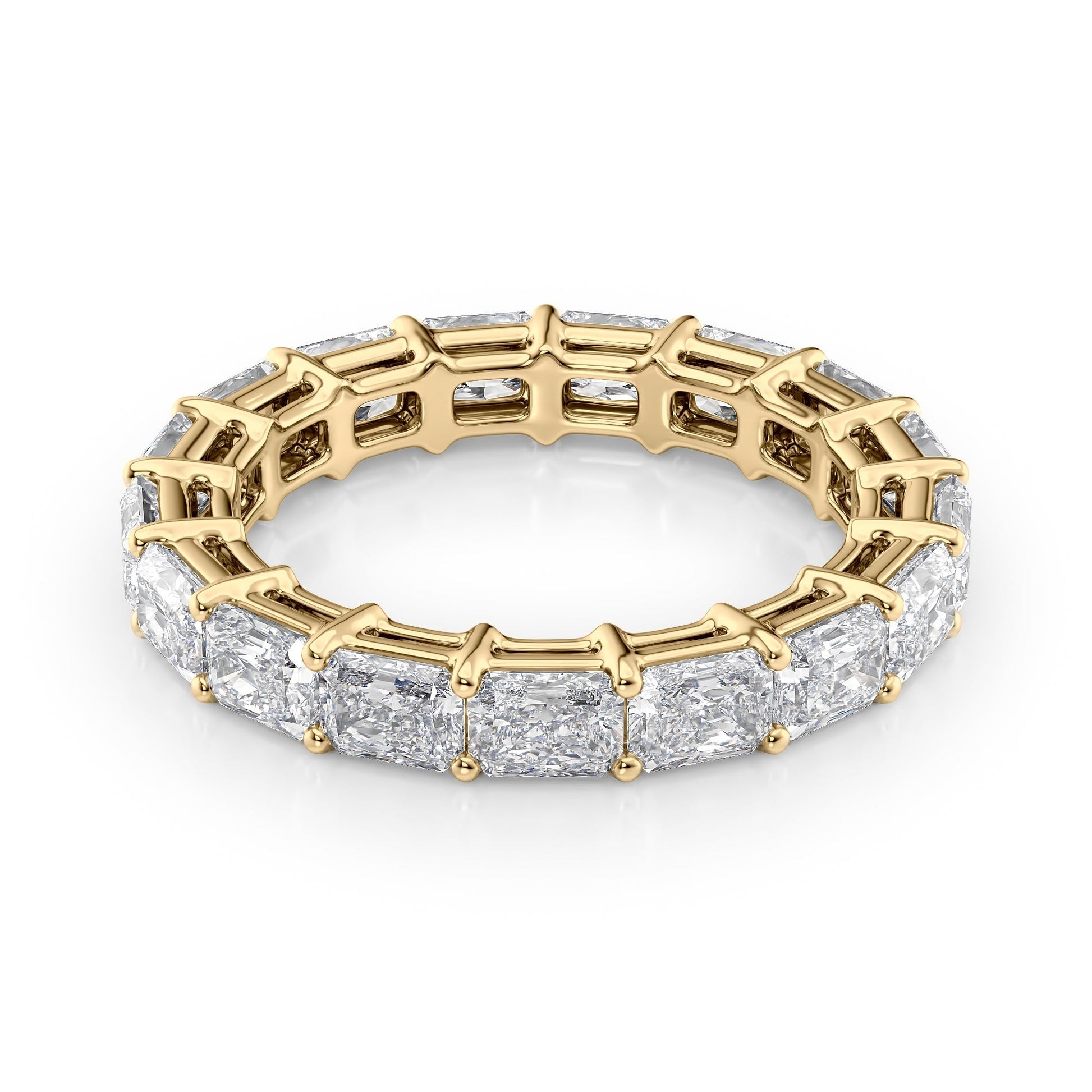 2ct Euphemia Radiant Cut Moissanite Ring - Gold