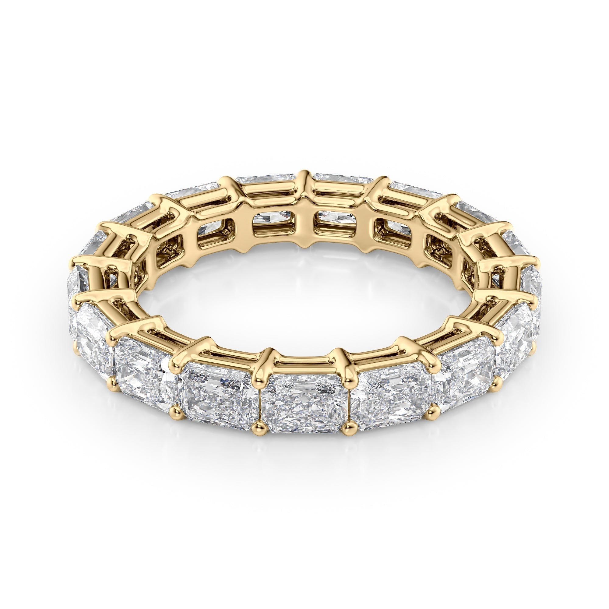 2ct Euphemia Radiant Cut Moissanite Ring - Gold