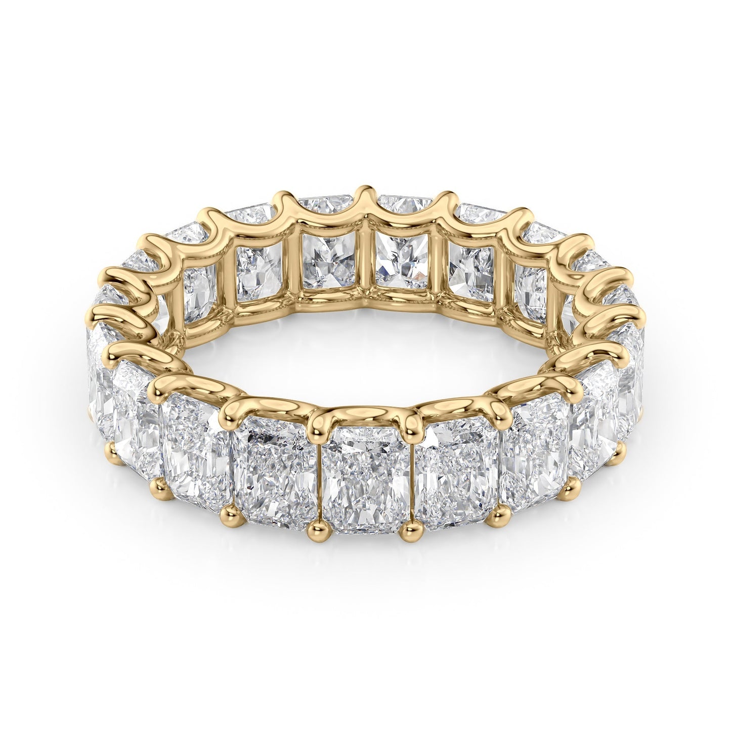 6ct Cleopatra Round Cut Moissanite Ring - Gold
