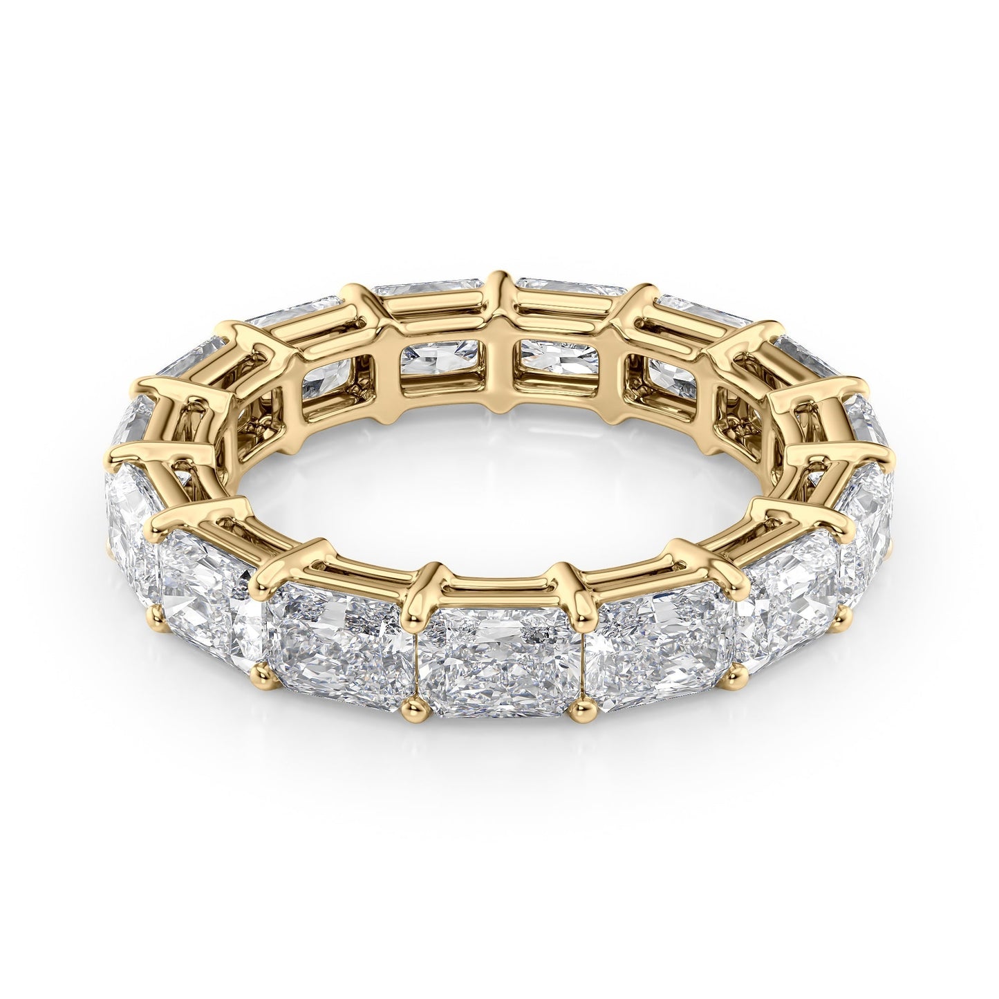 4ct Thalara Radiant Cut Moissanite Ring - Gold