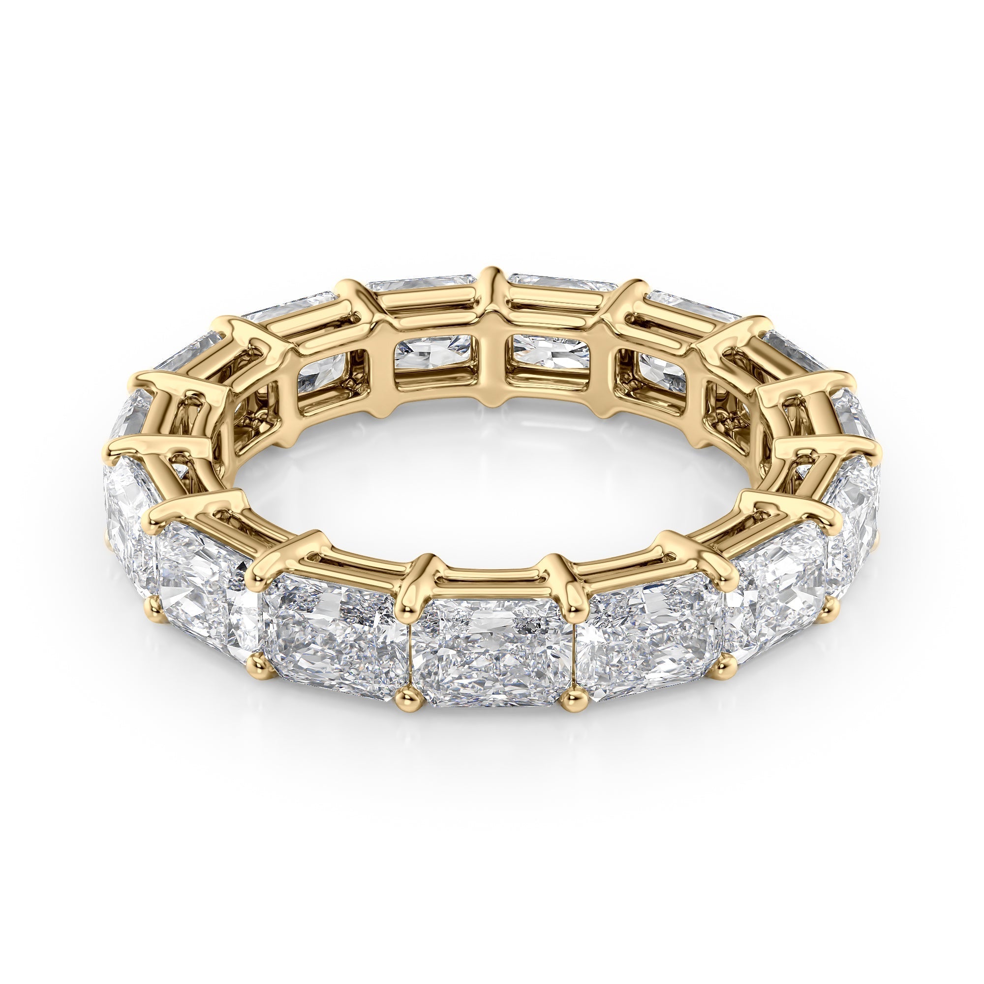 4ct Thalara Radiant Cut Moissanite Ring - Gold
