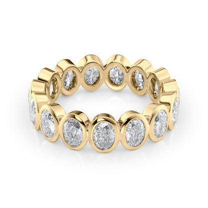 3ct Aurora Oval Cut Moissanite Ring - Gold