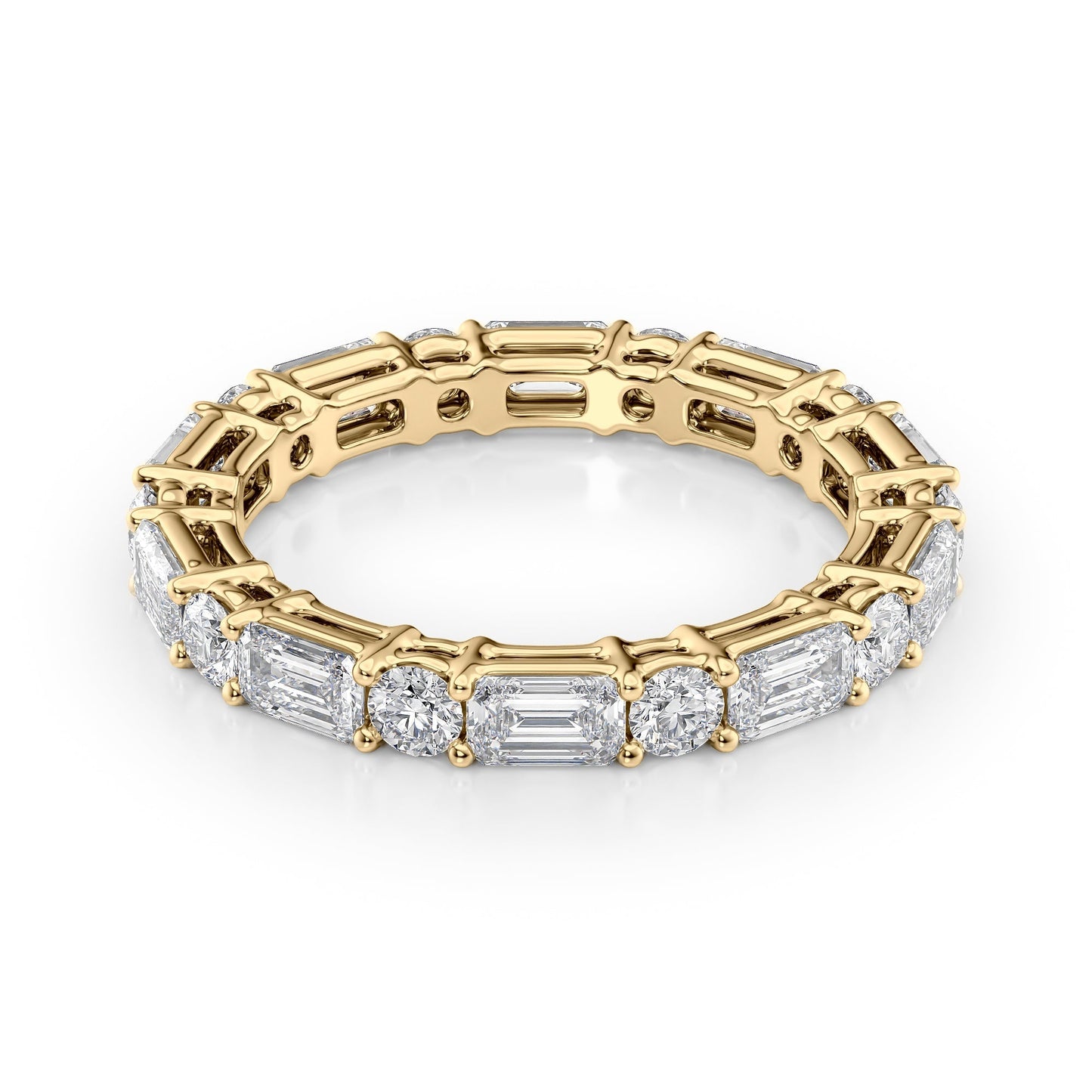 2.6ct Samela Round Cut Moissanite Ring - Gold