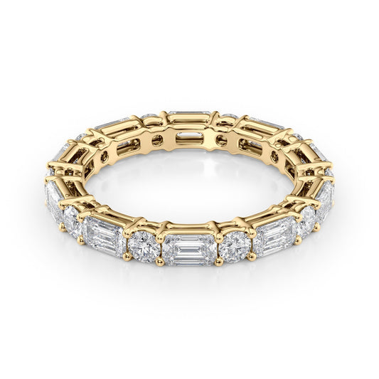 2.6ct Samela Round Cut Moissanite Ring - Gold