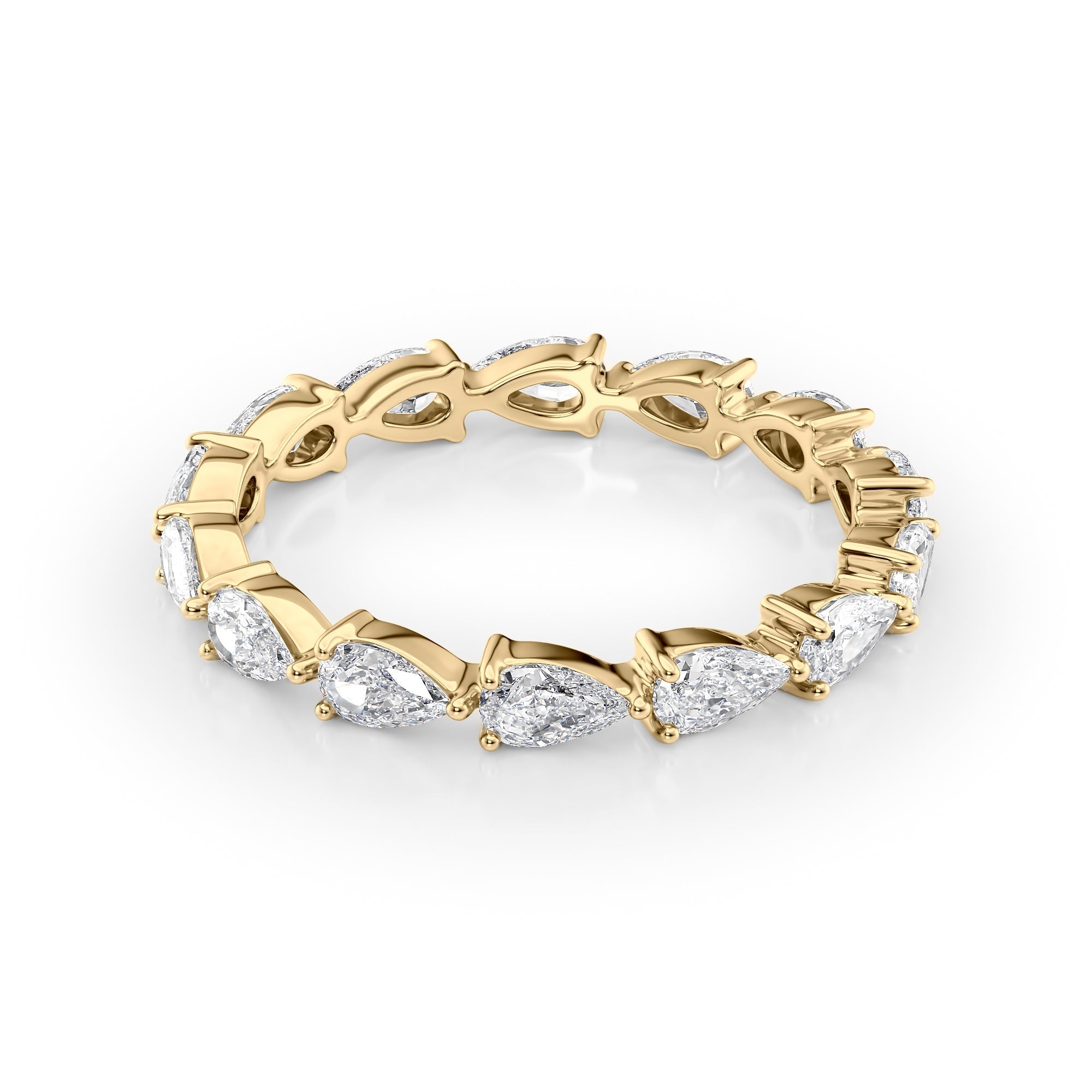 1.5ct Cliodna Pear Cut Moissanite Ring - Gold