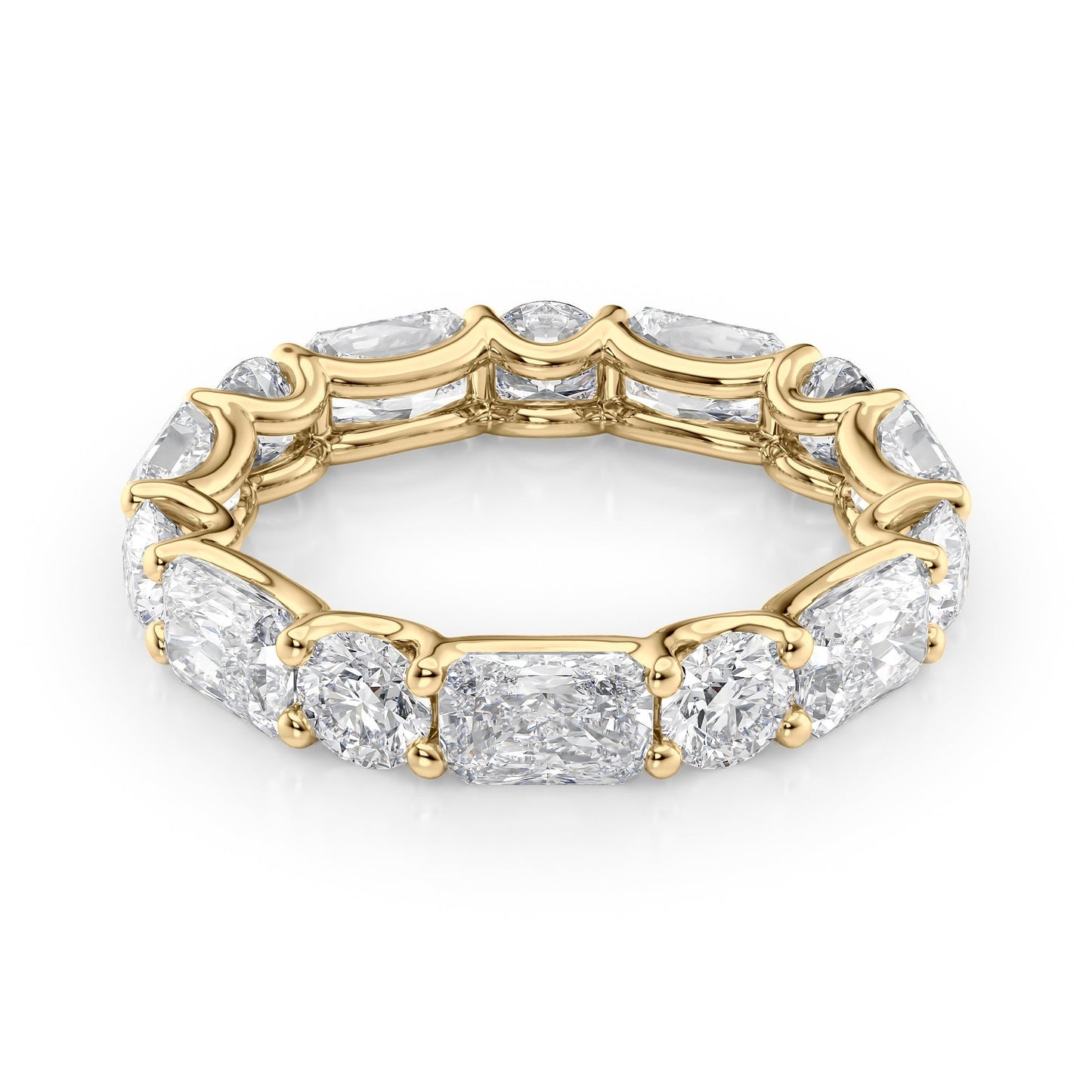 4.6ct Brigide Round Cut Moissanite Ring - Gold