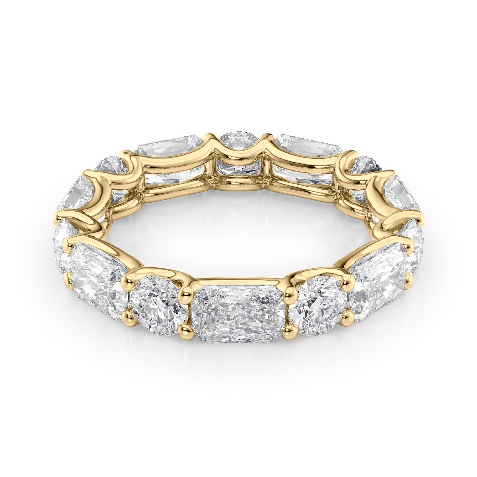 4.6ct Brigide Round Cut Moissanite Ring - Gold