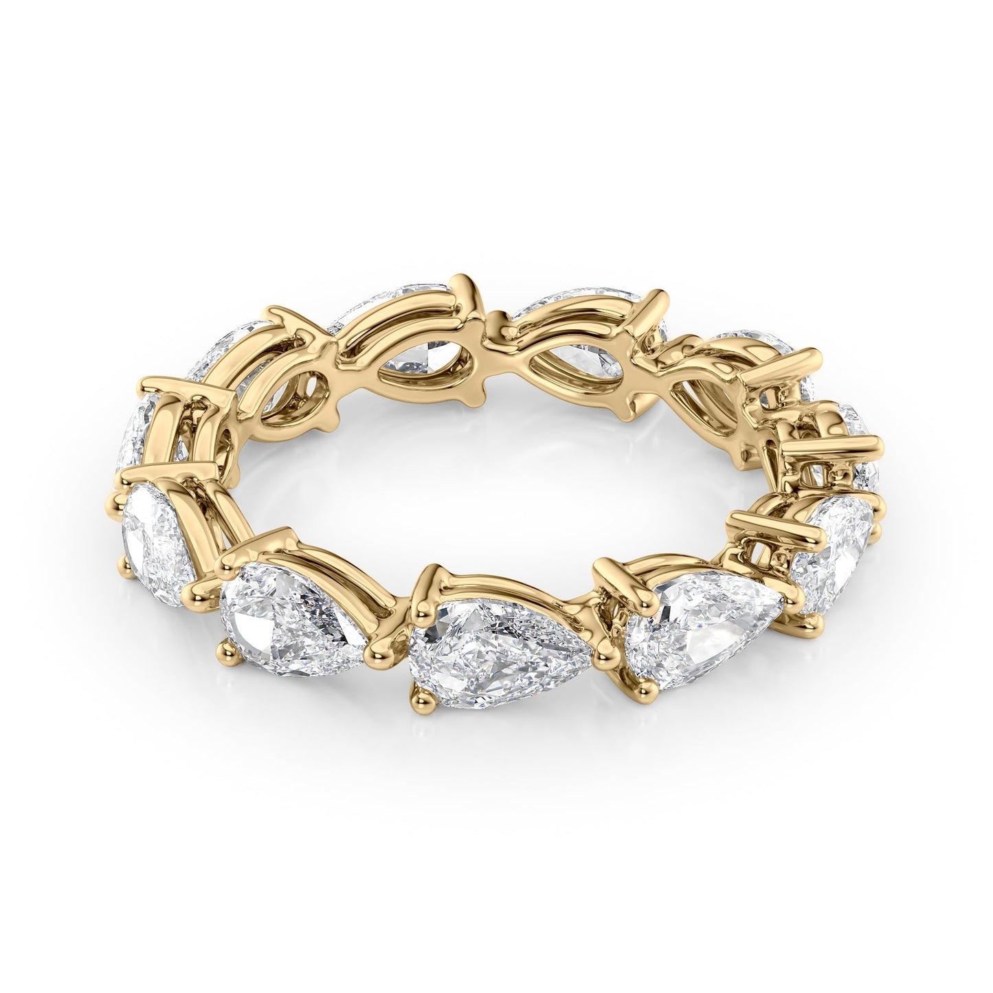 3ct Sophia Pear Cut Moissanite Ring - Gold