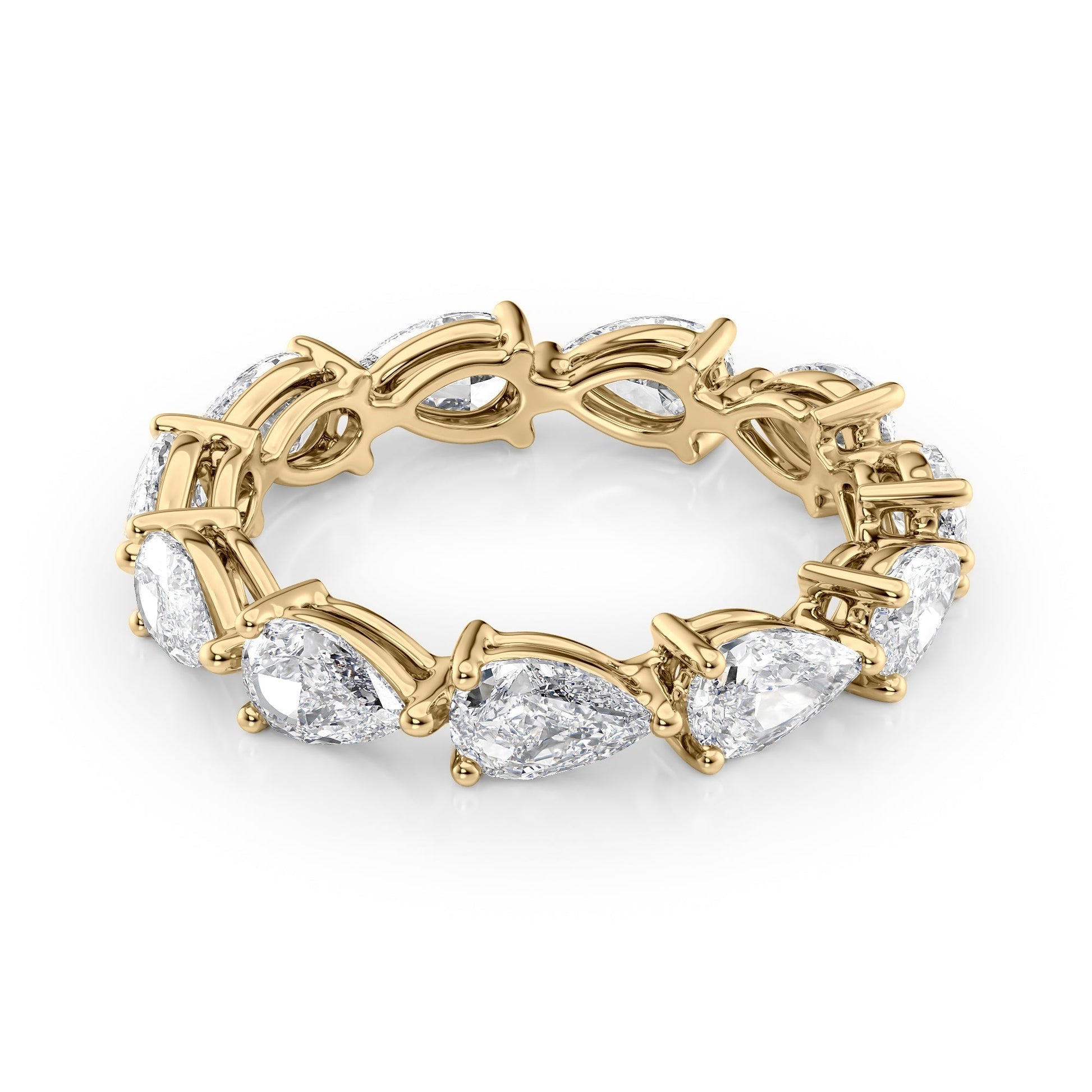3ct Sophia Pear Cut Moissanite Ring - Gold