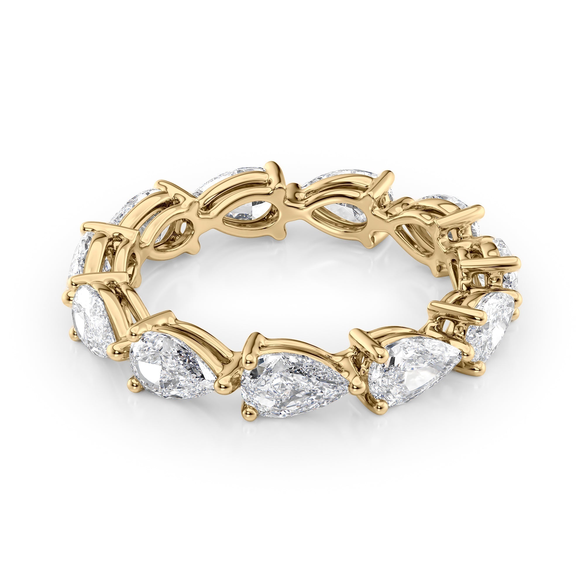 3ct Sophia Pear Cut Moissanite Ring - Gold