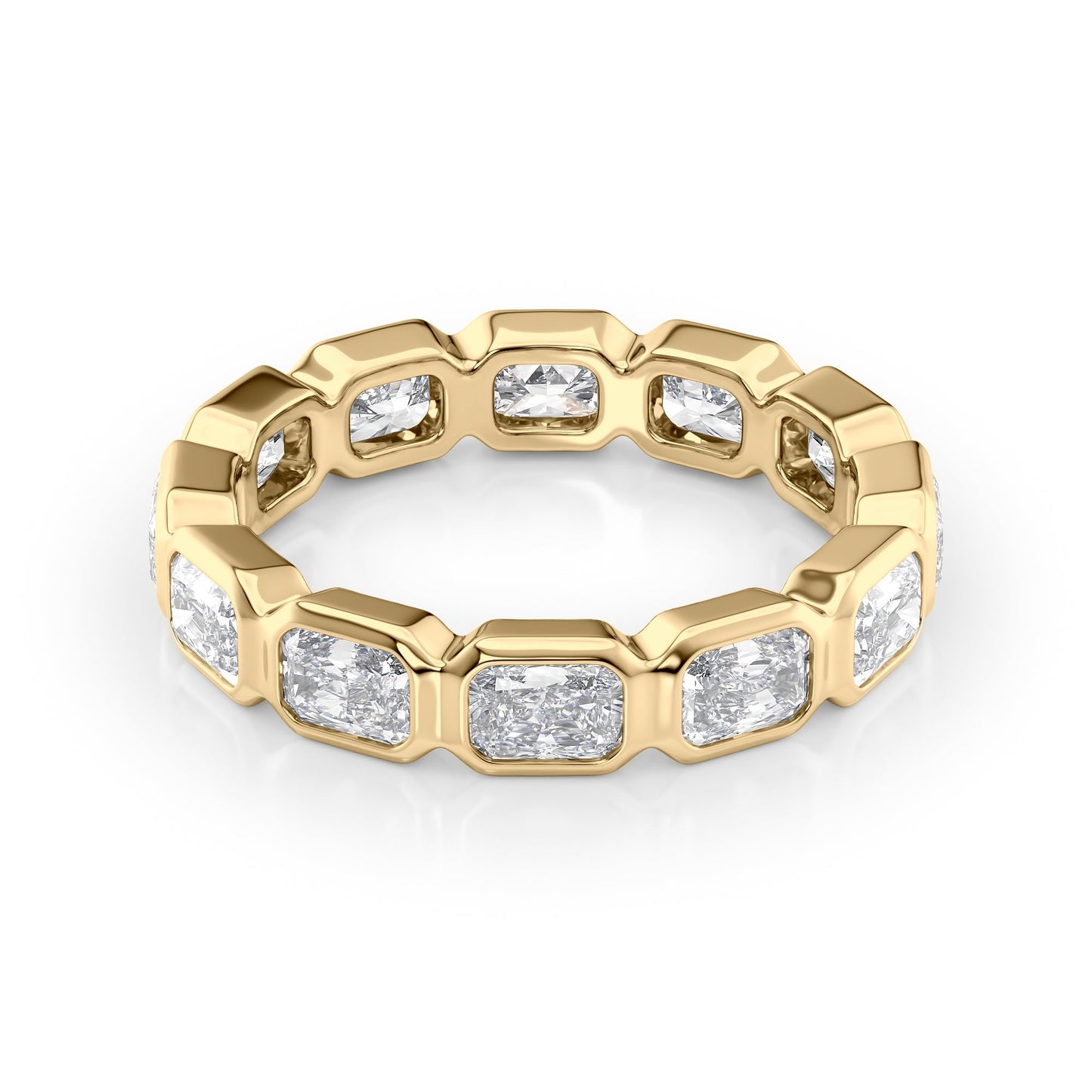 2.5ct Marija Radiant Cut Moissanite Ring - Gold