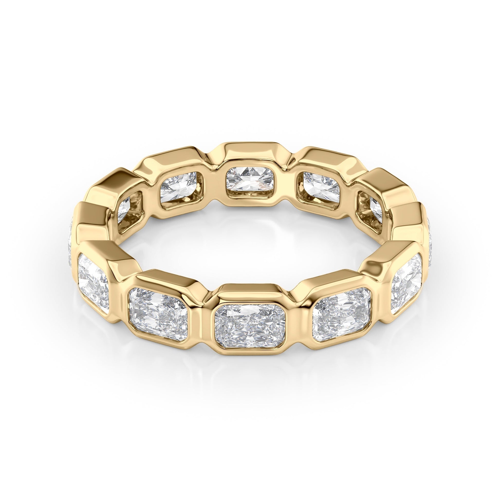 2.5ct Marija Radiant Cut Moissanite Ring - Gold