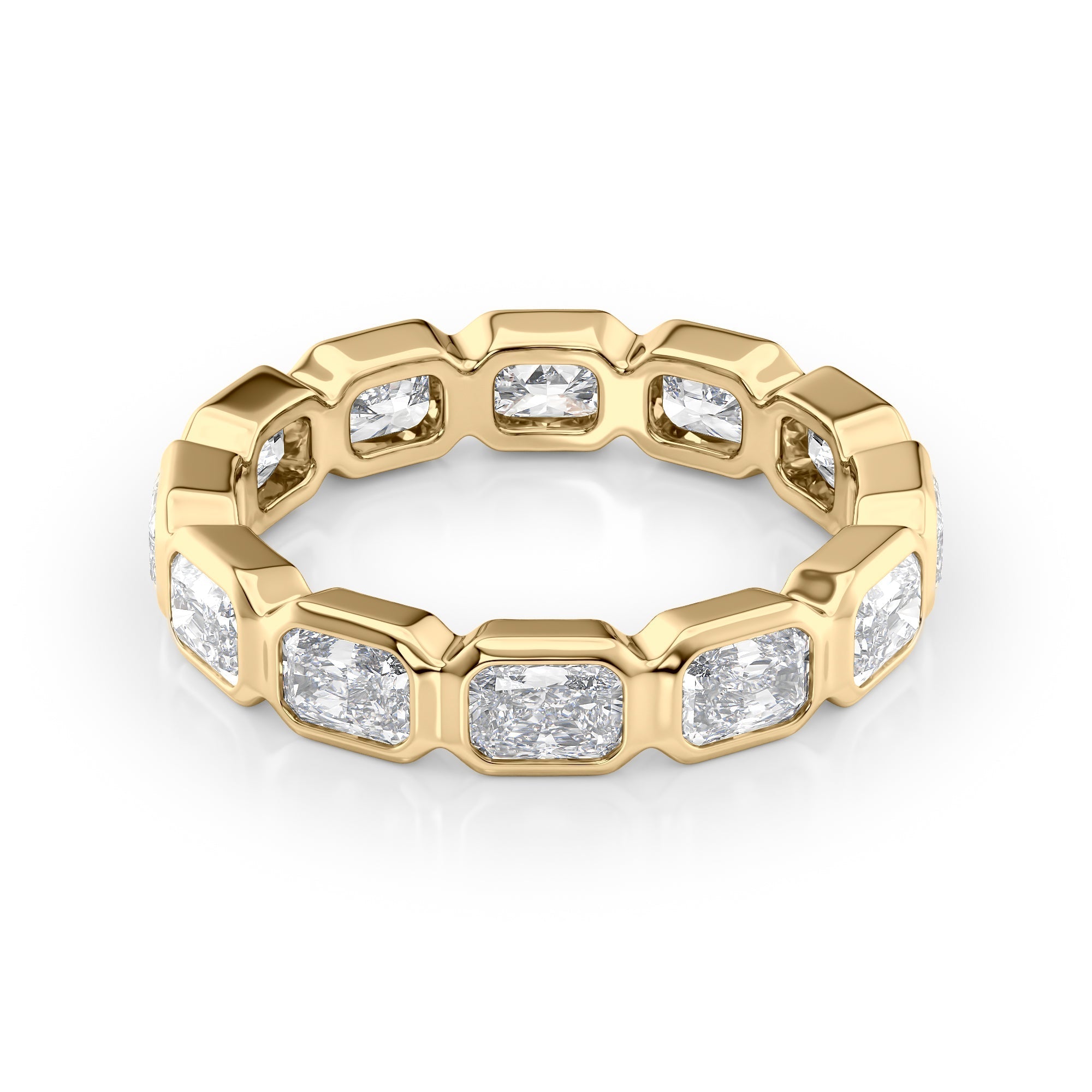2.5ct Marija Radiant Cut Moissanite Ring - Gold