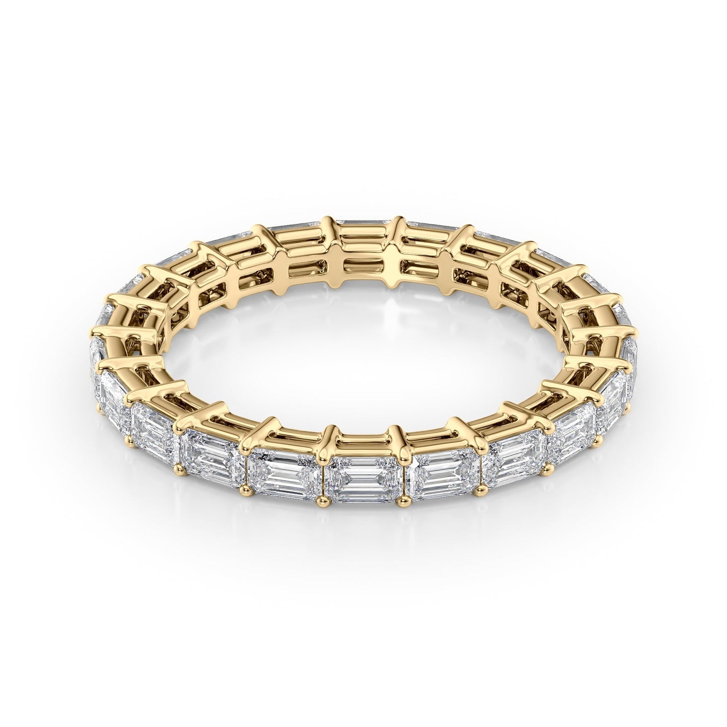 2ct Alira Emerald Cut Moissanite Ring - Gold