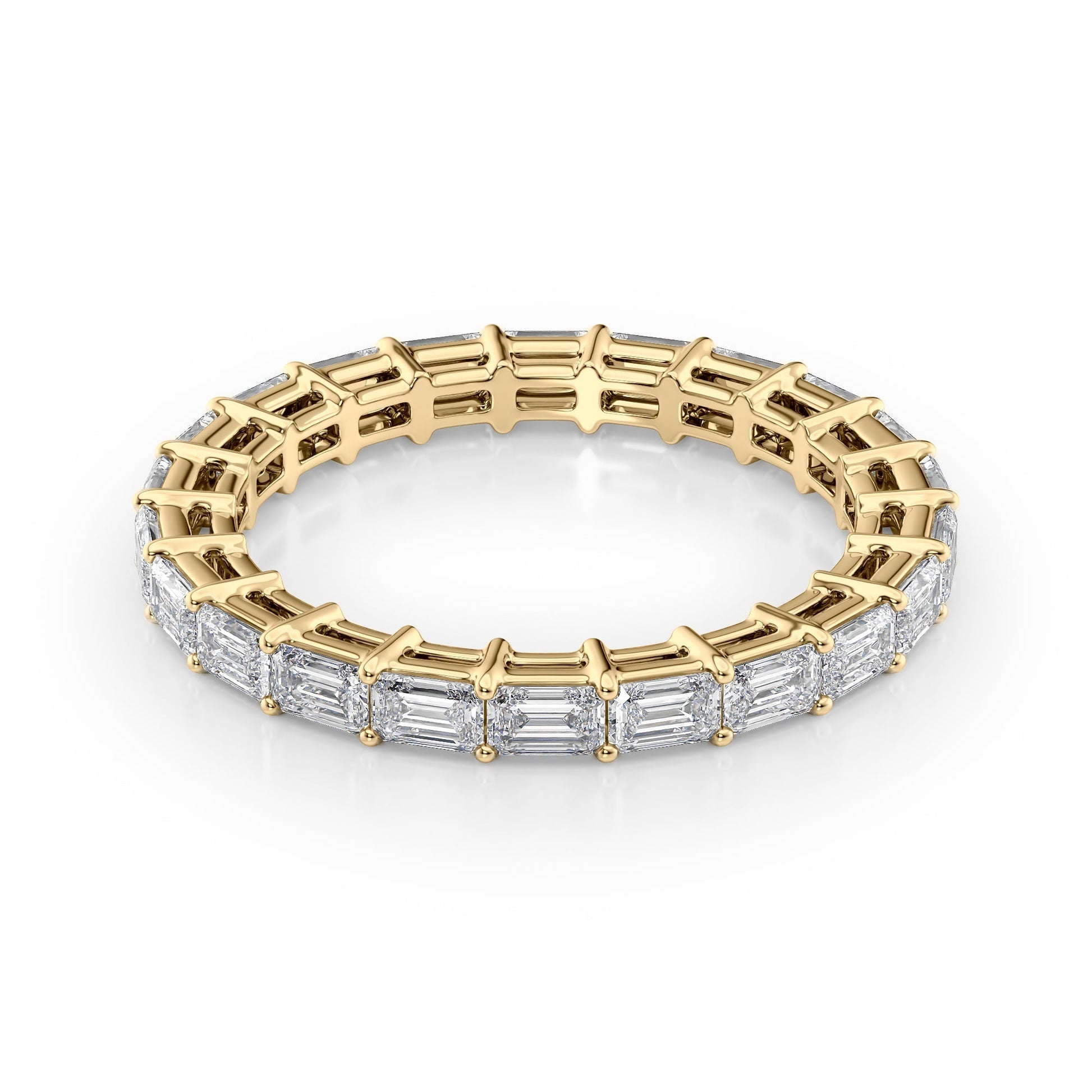 2ct Alira Emerald Cut Moissanite Ring - Gold