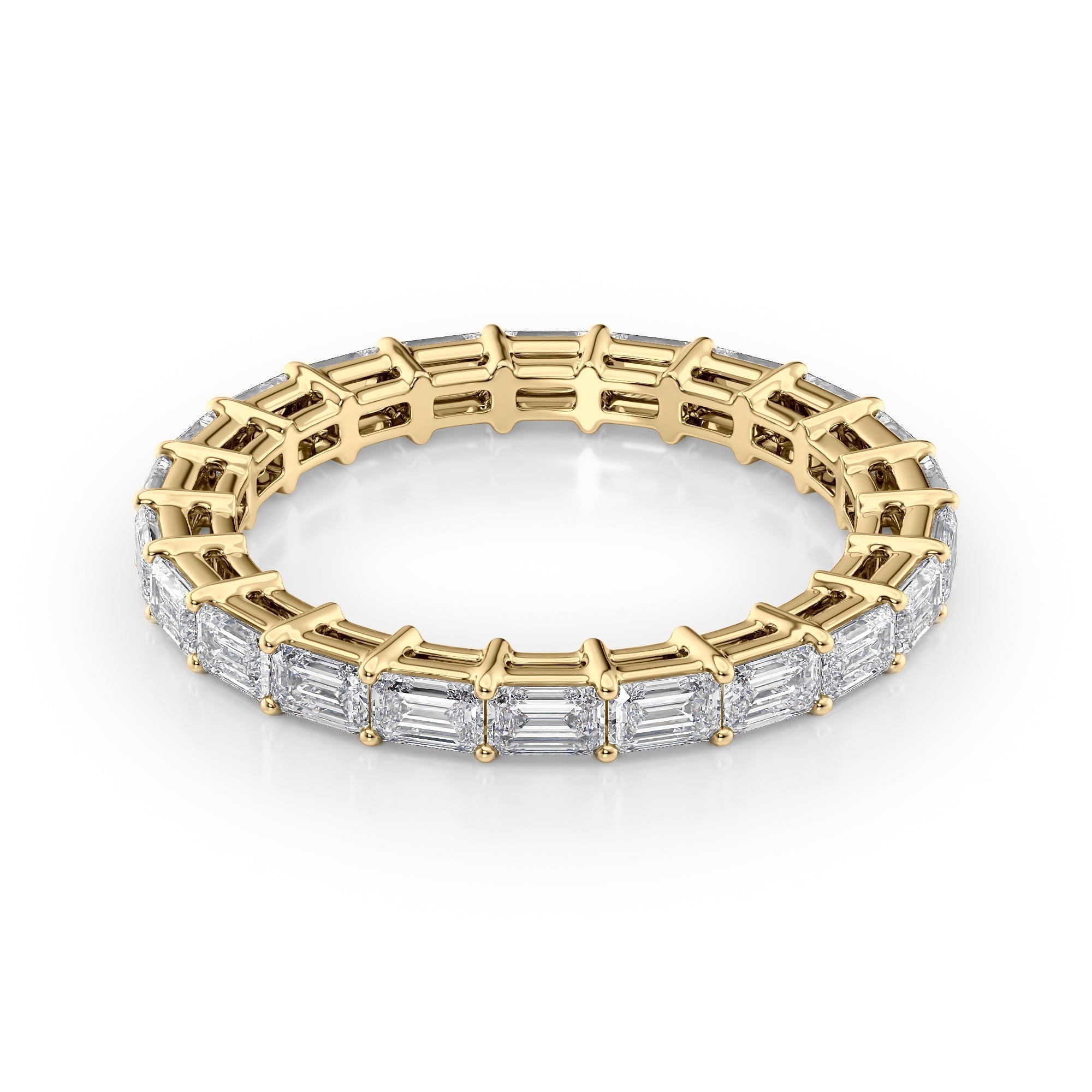 2ct Alira Emerald Cut Moissanite Ring - Gold
