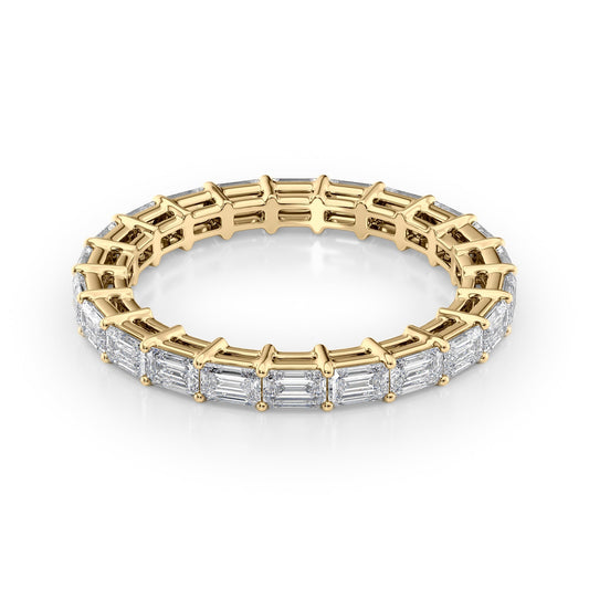 2ct Alira Emerald Cut Moissanite Ring - Gold