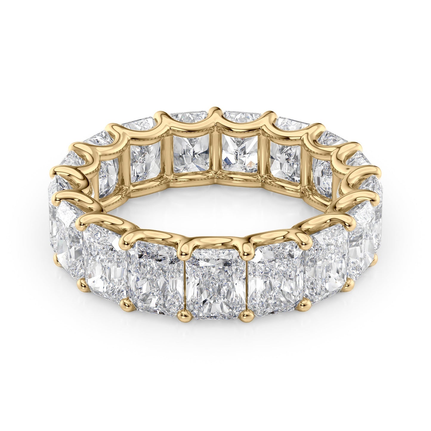 7ct Drusilla Round Cut Moissanite Ring - Gold