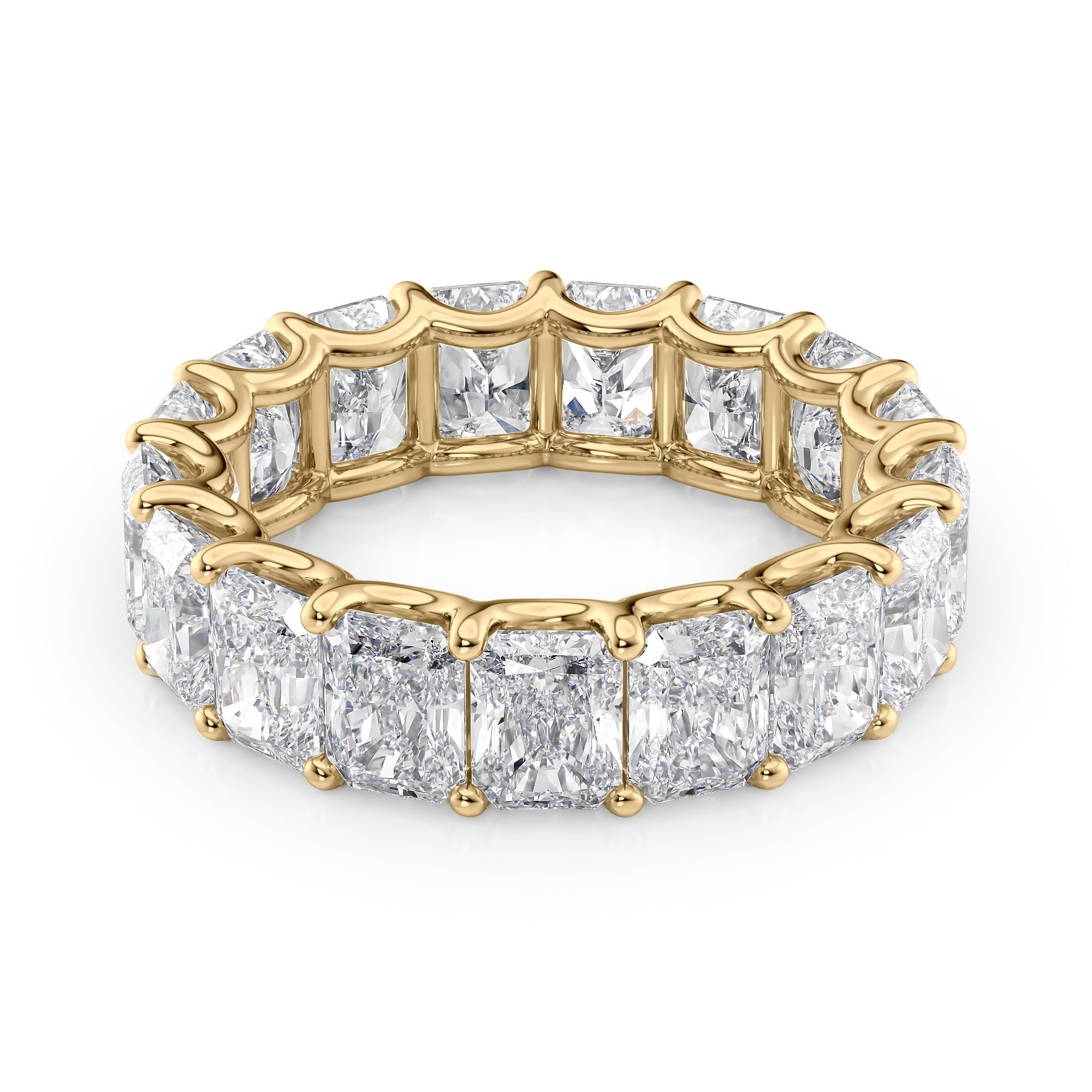 7ct Drusilla Round Cut Moissanite Ring - Gold