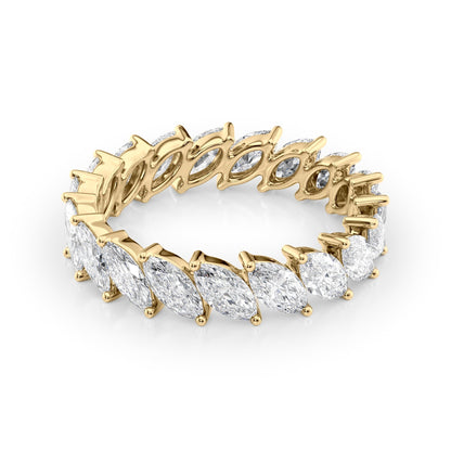 3ct Helene Marquise Cut Moissanite Ring - Gold