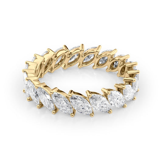 3ct Helene Marquise Cut Moissanite Ring - Gold