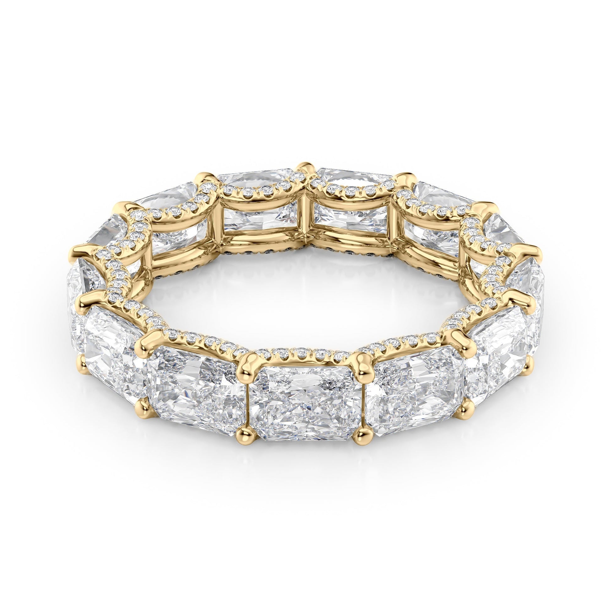 5.3ct Kaliana Radiant Cut Moissanite Ring - Gold