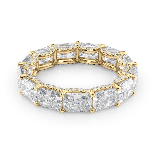 5.3ct Kaliana Radiant Cut Moissanite Ring - Gold