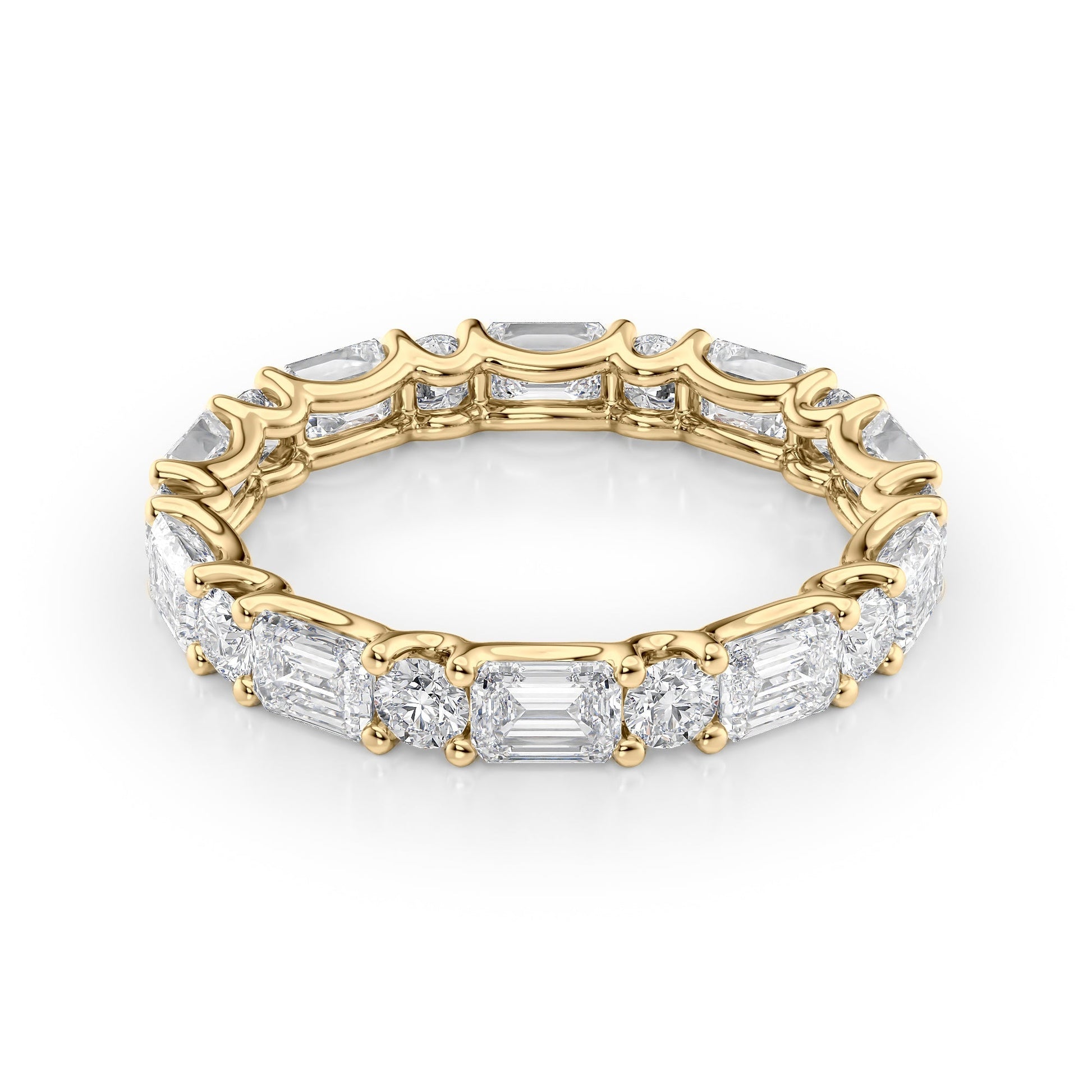 3.2ct Medea Round Cut Moissanite Ring - Gold