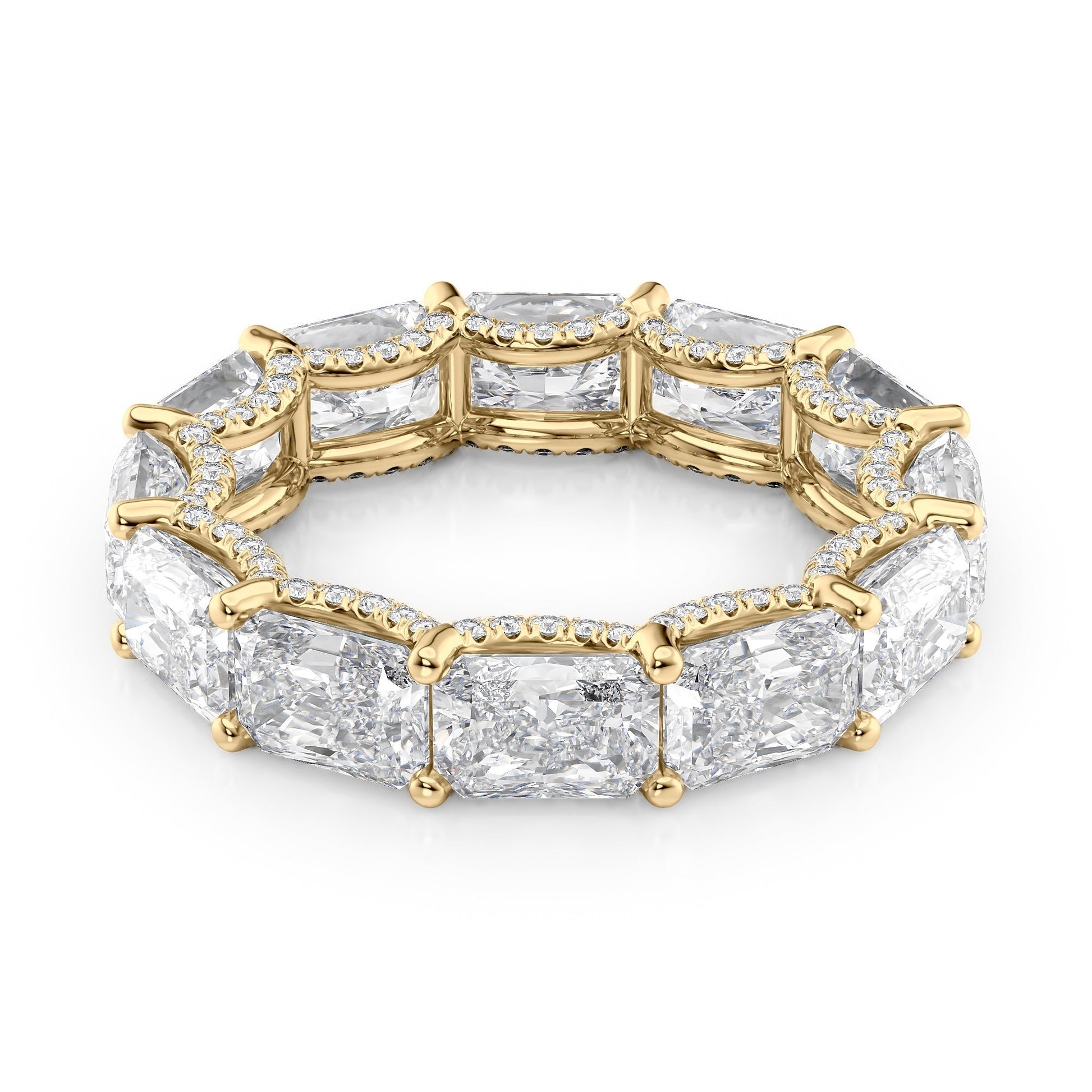 6.3ct Rirara Radiant Cut Moissanite Ring - Gold