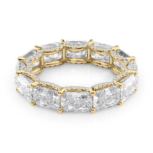 6.3ct Rirara Radiant Cut Moissanite Ring - Gold