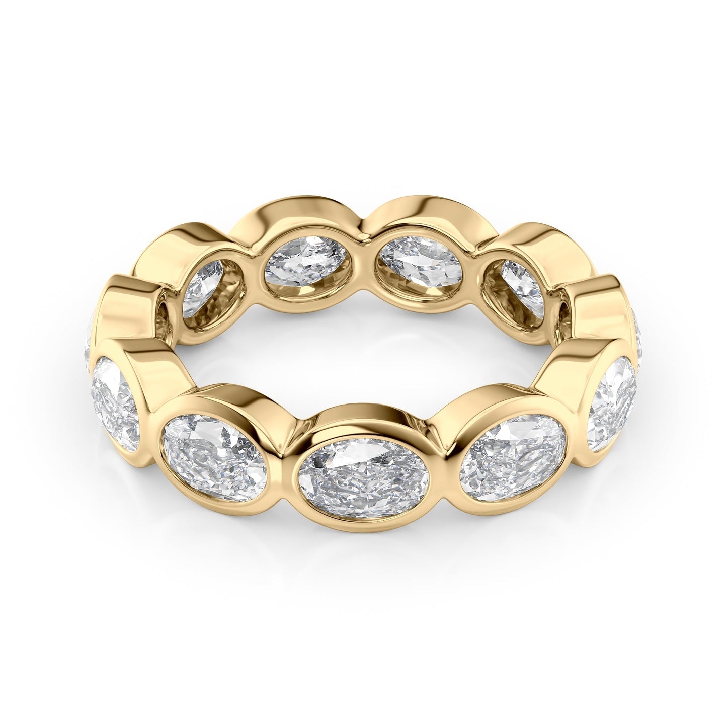3.3ct Kendra Oval Cut Moissanite Ring - Gold